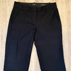 J. Crew Black Skimmer Pants City Fit size 00 Wool Blend
